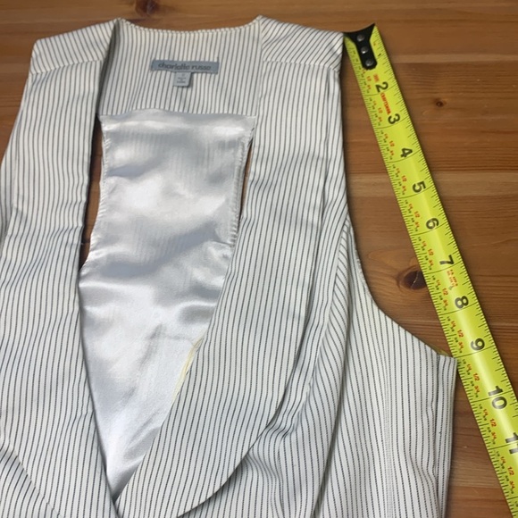 Charlotte Russe Formal Vest, Ruching, Button Up - Picture 8 of 15